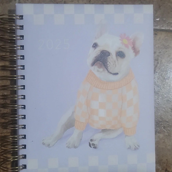 MOLLY & REX French bulldog frenchie monthly weekly daily planner book w stickers - Picture 1 of 9